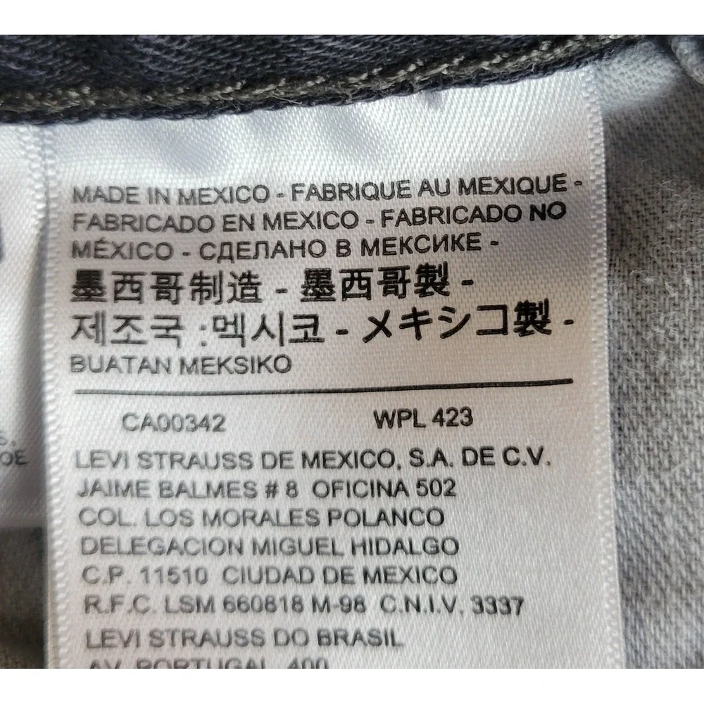 Levis 501 Original Fit Black Faded Denim Jeans‎ Mens 34x29 Button Fly 00501-0660